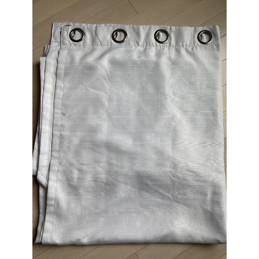 Set of 6 Curtains Blockout Panels Textured Fabric Grommet 48" x 94"